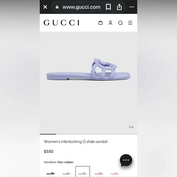 ๐ฅGUCCI ๐Women's Interlocking G slide sandal-IN GUCCI NOW @$550! Gorg! Sz 38/8 - Picture 7 of 16